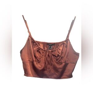 Forever 21 Cropped Satin Tank